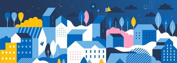 Why are businesses switching to Fastmail image showing houses and businesses. 