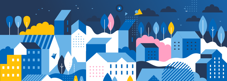 Why are businesses switching to Fastmail image showing houses and businesses. 